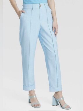 Women’s A New Day Tailored Pintuck Spring Ankle Pants Pastel Blue plus size 17